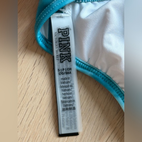 Blue Tie-Dye Women's Swim Top - Picture 6 of 12